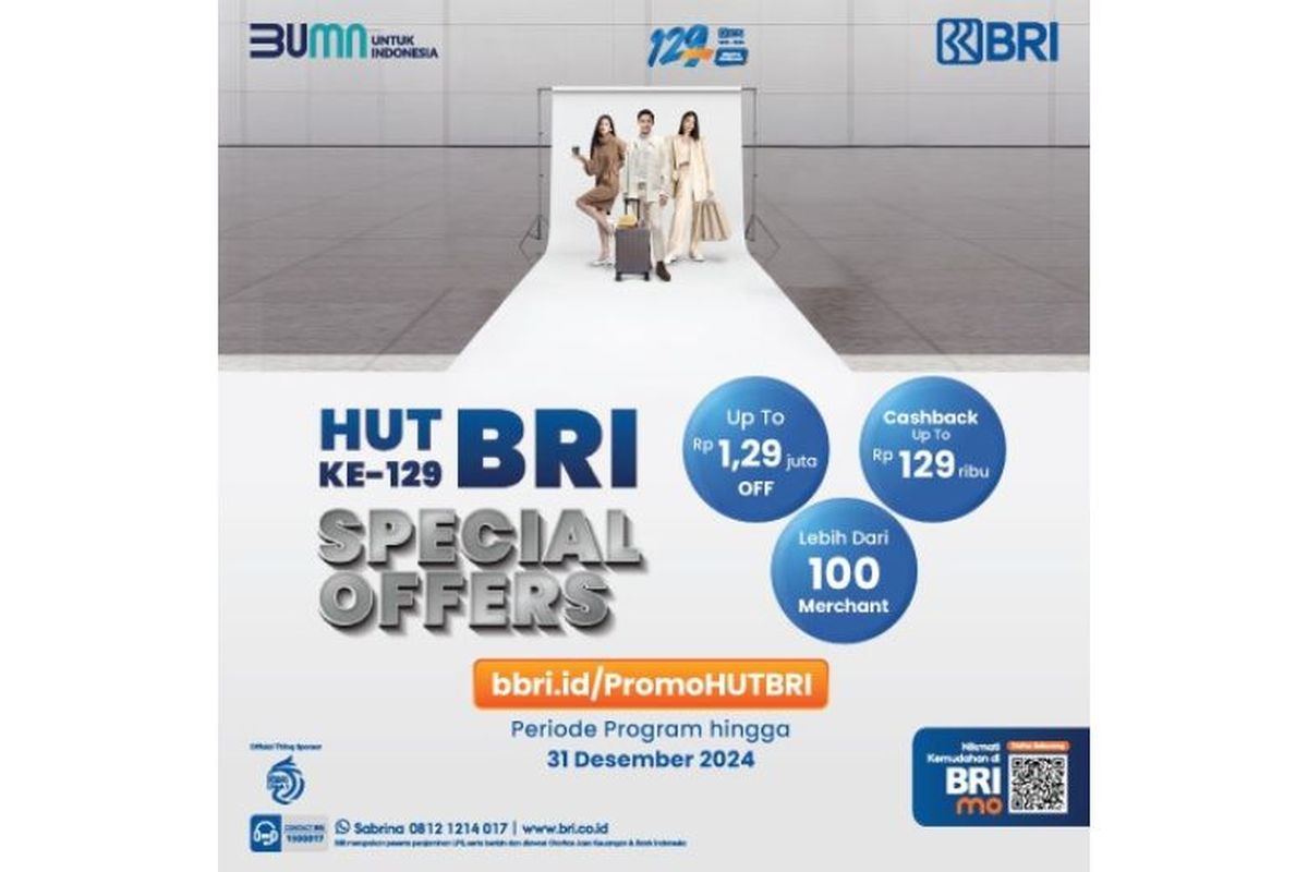 BRI menghadirkan promo spesial pada hari ulang tahunnya. 