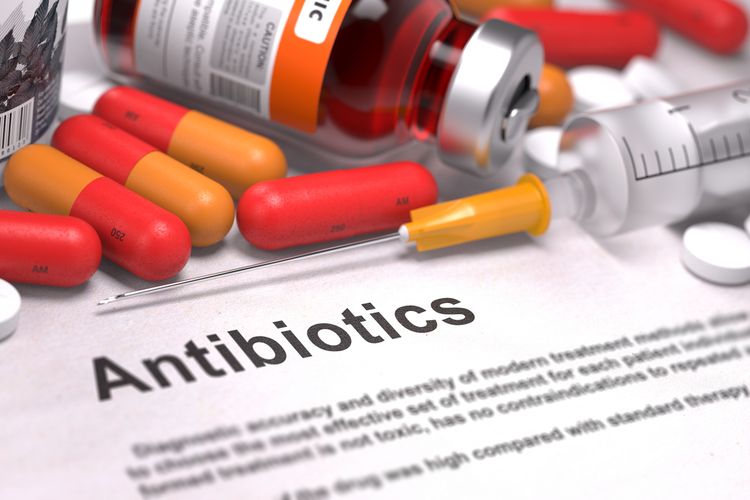 Antibiotik digunakan untuk menghentikan bakteri berkembang biak dan menyebar ke bagian tubuh yang lain. Ini tidak dapat melawan infeksi virus.