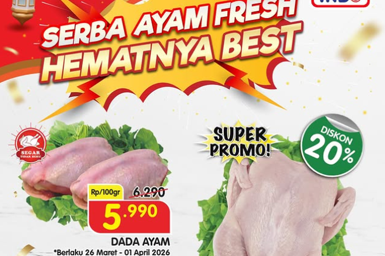 Promo Akhir Pekan Superindo Hari Ini 28 Maret 2026, Ayam Broiler Diskon 20 Persen