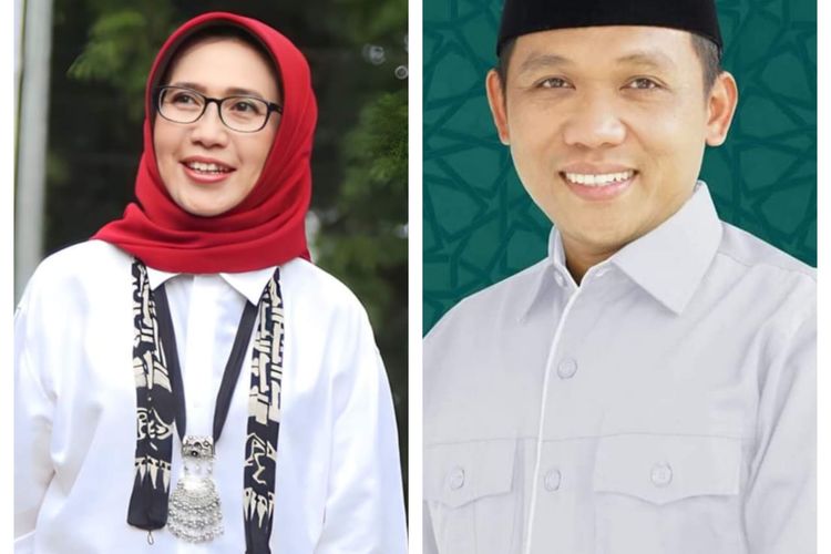 Foto calon bupati Lumajang pada Pilkada Lumajang 2024, Indah Amperawati (kiri) dan Thoriqul Haq (kanan)