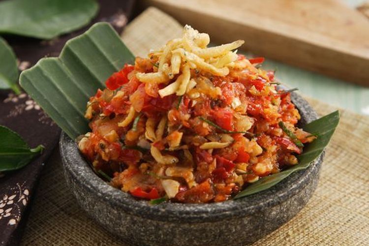 Ilustrasi sambal bawang bakar. 