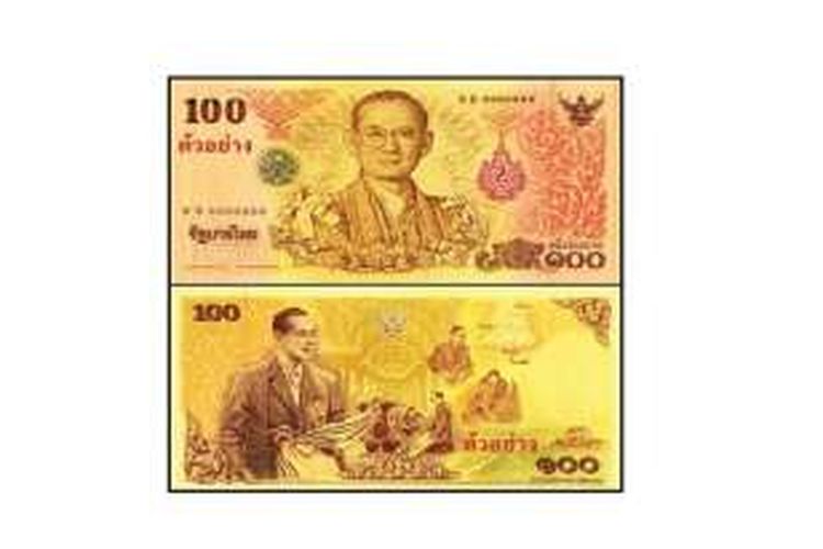 Uang kertas 100 baht ini dicetak khusus untuk memperingati ulang tahun Raja Bhumibol Adulyadej ke-84 pada 5 Desember 2011.