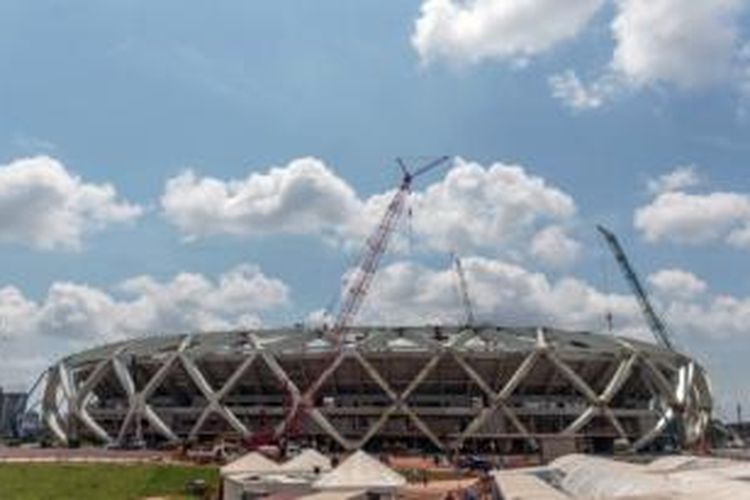 Stadion Arena Amazonia di Manaus, Brasil, masih dalam proses pengerjaan. Stadion tersebut menjadi salah satu stadion yang akan digunakan untuk Piala Dunia 2014.