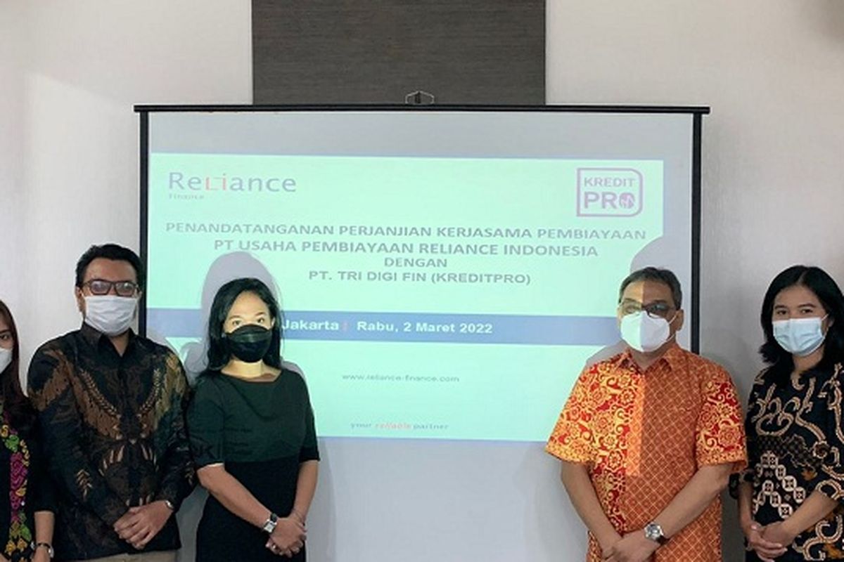 Fintech lending KreditPro teken kerja sama channeling dengan Reliance Finance untuk memacu efektivitas penyaluran kredit terutama ke sektor UMKM di Indonesia. 