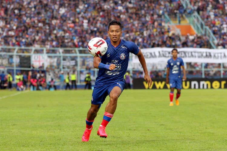 Pemain Arema FC asal Malang, Dendi Santoso. 