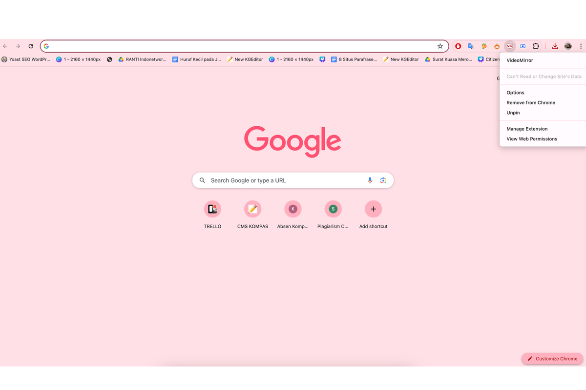 Ilustrasi hapus ekstensi di Google Chrome