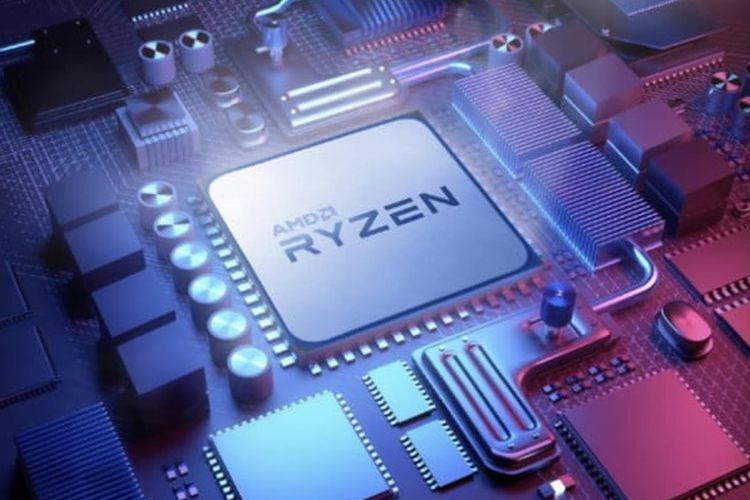 Ilustrasi prosesor AMD Ryzen.