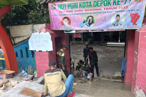 Kini SDN Pondok Cina 1 Punya Anak Tangga untuk Akses Naik dan Turun Trotoar Margonda