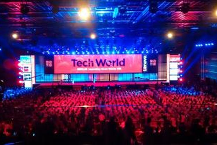 Acara Lenovo Tech World yang digelar di Beijing, China, Kamis (28/5/2015)