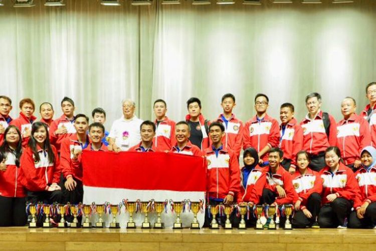 Wing Chun Indonesia meraih gelar juara umum pada Kejuaraan Wing Chun Dunia The 4th Ip Man Ving Tsun Match di Hongkong, Sabtu (7/10/2017).