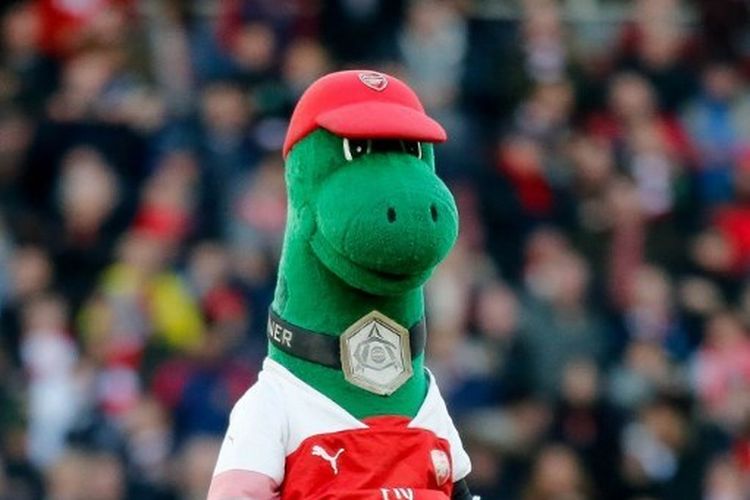 Maskot Arsenal, Gunnersaurus.