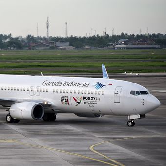 Ilustrasi pesawat Boeing 737-800 NG yang dioperasikan Garuda Indonesia.