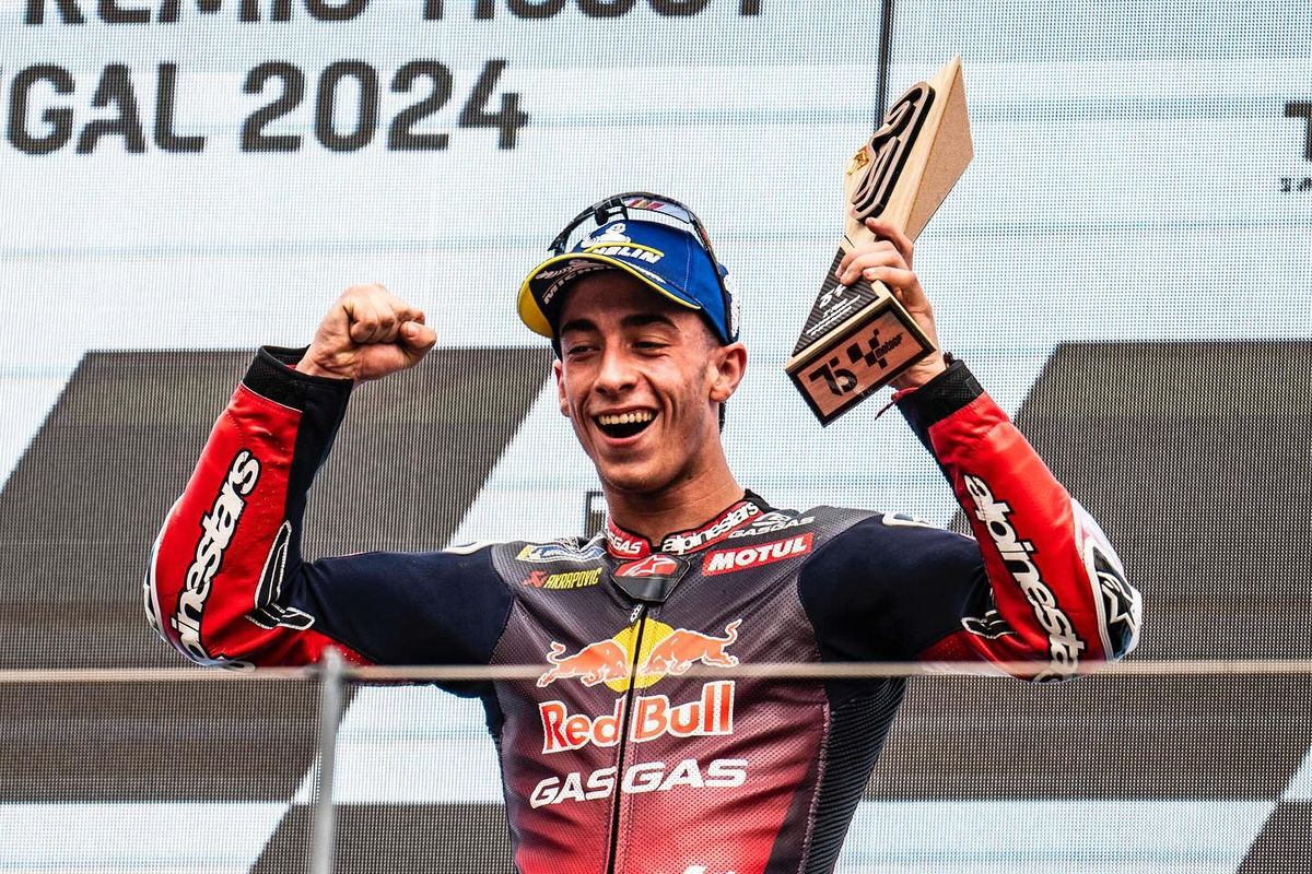 Pedro Acosta saat berlaga pada MotoGP Portugal 2024