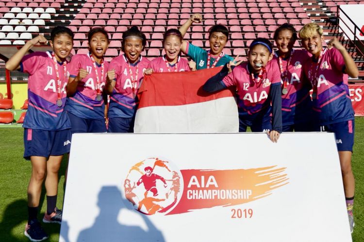 Drupadi AIA Indonesia menang 2-1 atas Tim AIA SH Chili Peppers dari Cina dalam laga AIA Championship 2019 di Lapangan SGC Stadium, Bangkok, Jumat (8/3/2019). 