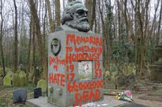 Dirusak Lagi, Kali Ini Makam Karl Marx Dicoret Pakai Cat Merah