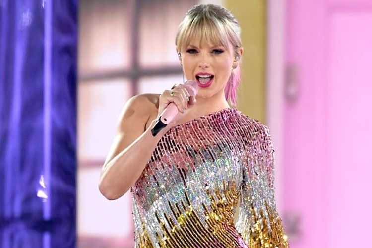 Penampilan Taylor Swift dipanggung Billnoard Music Awards 2019.