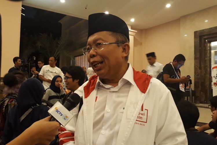 Wakil Ketua Tim Kampanye Nasional (TKN) Jokowi-Maruf, Arsul Sani, di Hotel Sultan, Jakarta Pusat.