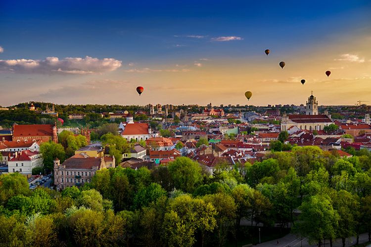 Kota Vilnius di Negara Lithuania.