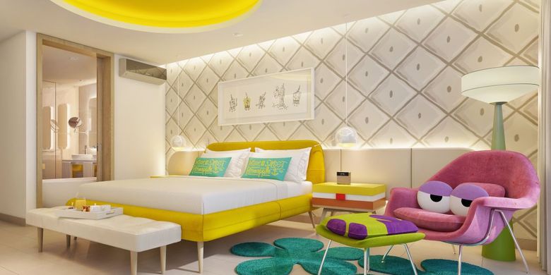 Sebuah suite bernama Pineapple Suite di Nickelodeon Hotels & Resorts Riviera Maya yang dikelola oleh Karisma Hotels & Resorts, Meksiko (dok. https://www.karismahotels.com/).