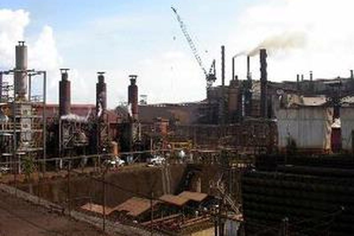 Pabrik pengolahan bijih nikel milik PT Inco yang berlokasi di Sorowako, Sulawesi Selatan. 