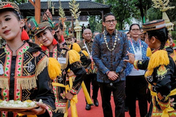 Menteri Pariwisata dan Ekonomi Kreatif Sandiaga Uno ketika menghadiri pembukaan ASEAN Tourism Forum 2023 (ATF 2023) di Yogyakarta, Jumat (3/2/2023).