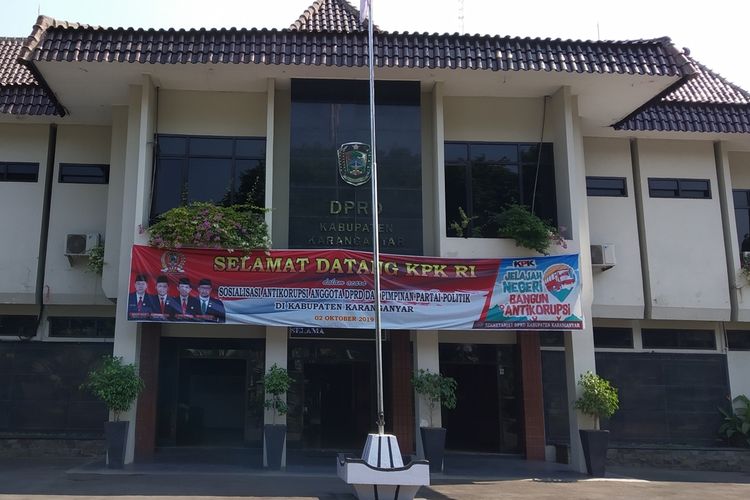 Gedung DPRD Karanganyar di Jalan Lawu No 85 Tegalasri, Bejen, Karanganyar, Jawa Tengah, Rabu (9/10/2019).