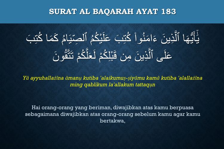 Ayat Perintah Puasa Ramadhan