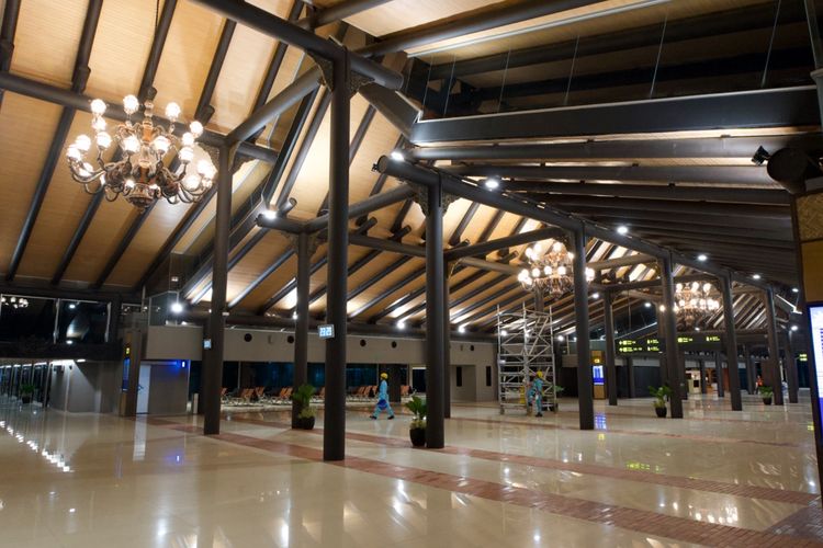 Nampak salah satu bagian dari Terminal 1C Bandara Internasional Soekarno?Hatta, di Tangerang, Banten, yang sudah direvonasi.