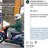 Aksi Nekat Pengendara Motor Buntuti Bus dari Jarak Dekat