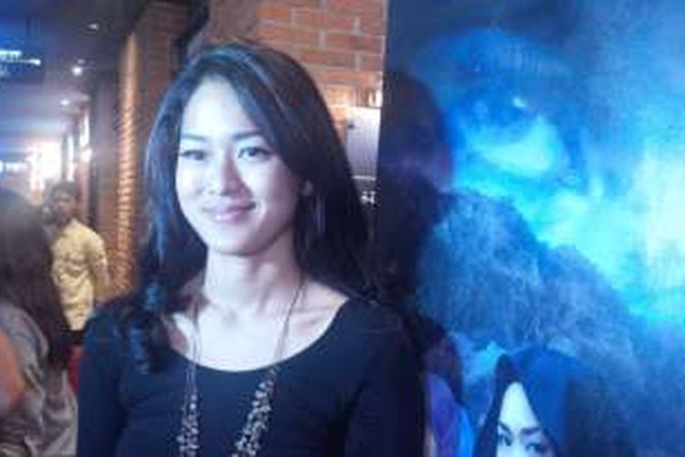 Artis peran Prisia Nasution saat menghadiri screening film Pesantren Impian, di CGV Blitz, Grand Indonesia, Thamrin, Jakarta Pusat, Senin (29/2/2016).