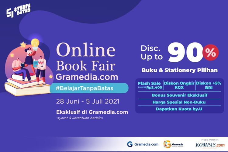 Gramedia menghadirkan Online Book Fair dari 28 Juni-5 Juli 2021. 