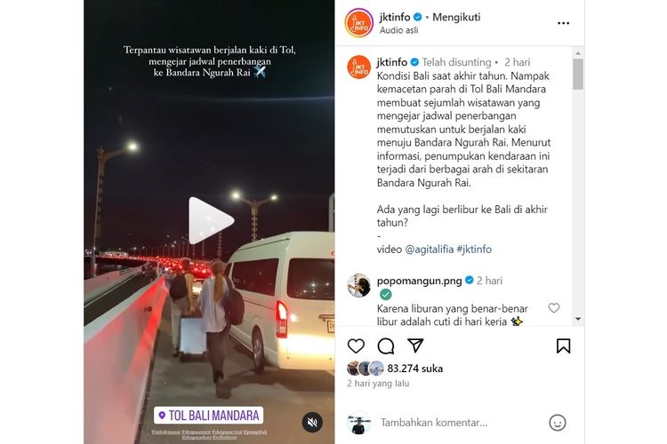 Ilustrasi kepadatan lalu lintas di Tol Bali Mandara