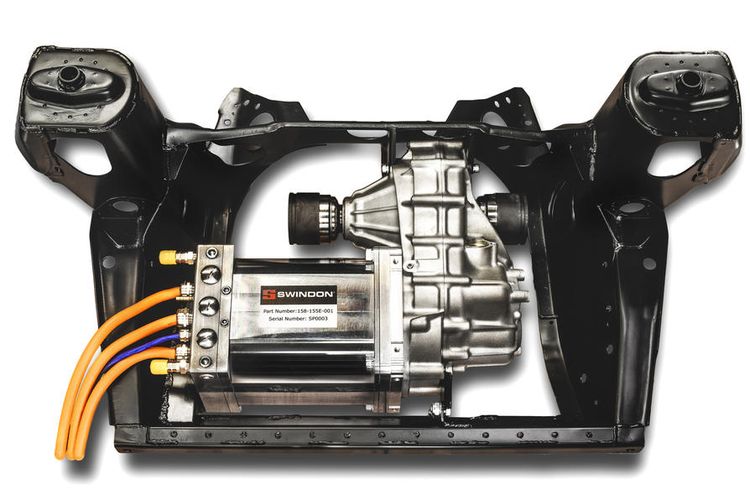 Mini Klasik yang dikonversi menjadi mobil listrik oleh Swindon Powertrain.