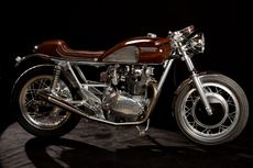 Yamaha XS650 Cafe Racer Pakai Unibody dari Kayu