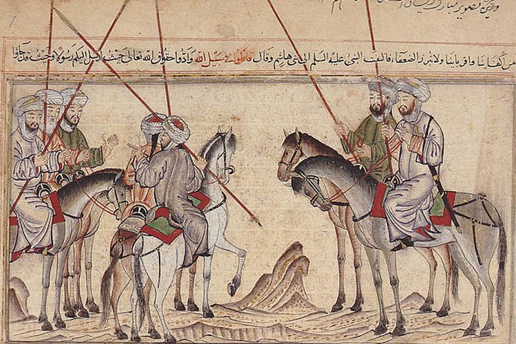 Ilustrasi Perang Badar yang terjadi pada 624 M, penyebab tewasnya Umayyah bin Khalaf