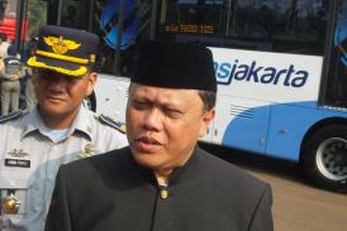 Kepala Dinas Perhubungan dan Transportasi DKI Jakarta Benjamin Bukit usai upacara peringatan HUT ke-488 Kota Jakarta, di Lapangan Monas, Senin (22/6/2015)