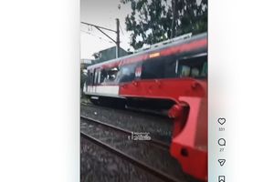 Kereta Bandara Anjlok Usai Tabrak Truk di Poris Tangerang