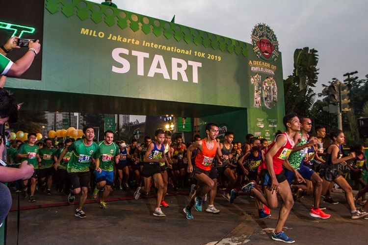 MILO Jakarta International 10K 2019 menghadirkan lima kategori, yaitu 10K Open International, 10K Indonesian Only, 10K Indonesian Student, 5K Indonesian Only, dan Family Run 1,7K yang diikuti 3.000 peserta dan diharapkan dapat menginspirasi keluarga Indonesia untuk mengenalkan olahraga sejak dini kepada anak.