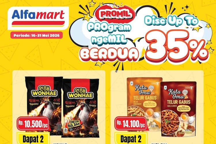 Promo Alfamart 16-31 Mei 2026 Diskon Makanan Ringan Beli 2 Lebih Murah