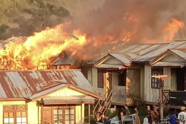 6 Rumah di Asrama Polisi Lanny Jaya Papua Ludes Terbakar