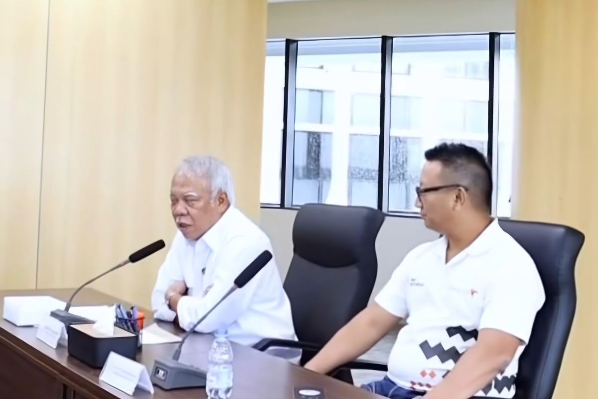 Kepala Otorita Ibu Kota Nusantara (IKN) Basuki Hadimuljono menerima kunjungan Arsari Group yang diwakili oleh Aryo Puspito Setiaki Djojohadikusumo, Jumat (11/4/2025)
