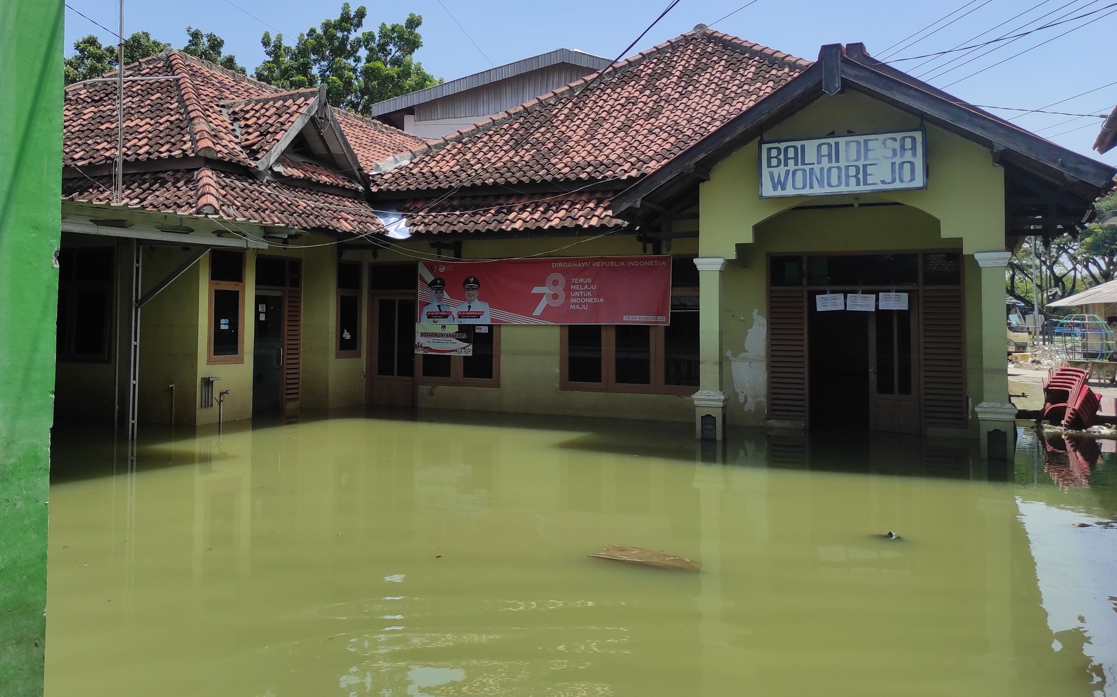 4 Kecamatan di Demak Masih Terdampak Banjir, Balai Desa Wonorejo Tergenang 