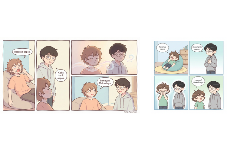 Perbandingan gambar style komik dari Gemini 3 Pro (kiri) dan Gemini 2.5 (kanan).