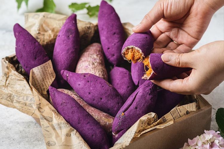 Resep Korean Sweet Potato Bread Roti Ubi Ungu Tekstur Seperti Mochi Halaman All Kompas Com