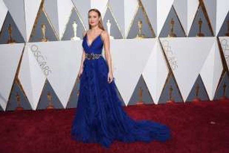 Aktris Brie Larson tiba di Academy Awards ke-88 di Hollywood & Highland Center, Hollywood, California, Minggu (28/2/2016)