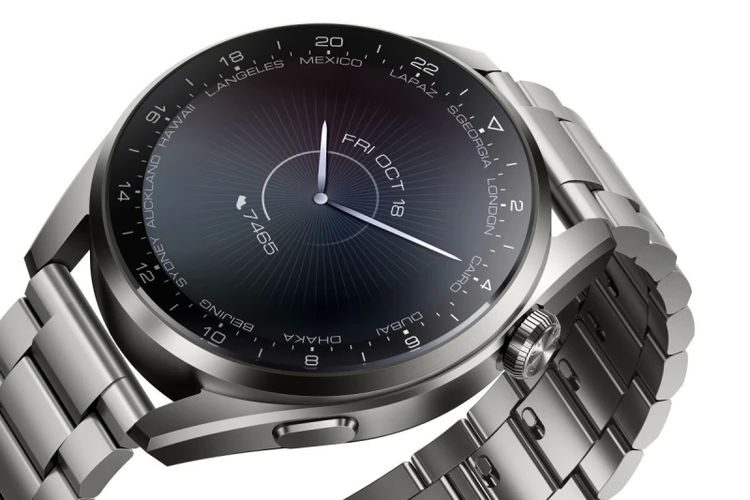 Desain Huawei Watch 3 yang mengusung Rotating BEzel dan kaca 2,5D.
