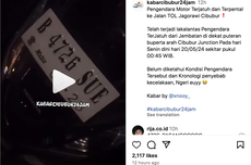 Video Pengendara Motor Kecelakaan dan Terpental ke Jalan Tol Jagorawi 