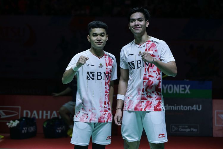 Ganda putra Indonesia, Leo Rolly Carnando/Daniel Marthin. Leo/Daniel melesat ke posisi 13 dalam ranking BWG terbaru usai menjuarai Indonesia Masters 2023 di Istora Gelora Bung Karno, Jakarta, pada Minggu (29/1/2023).