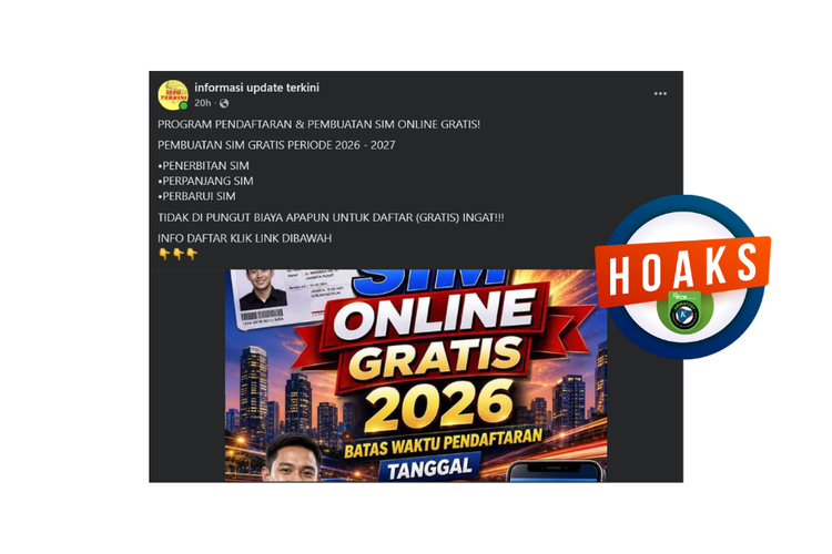 INFOGRAFIK: Hoaks Pembuatan SIM Gratis secara Online, Cek Faktanya