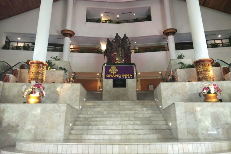 One of the oldest hotels in Indonesia, Grand Inna Bali Beach, in Sanur, Bali. The hotel is owned by the state hotel operator PT Hotel Indonesia Natour.  